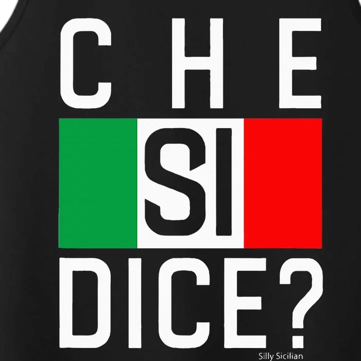 Che Si Dice Funny Italian Saying WhatS Up HowS It Going Performance Tank