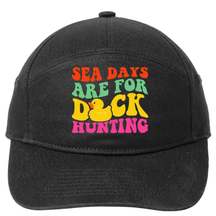 Cruising Sea Days Are For Duck Hunting Rubber Duck 7-Panel Snapback Hat