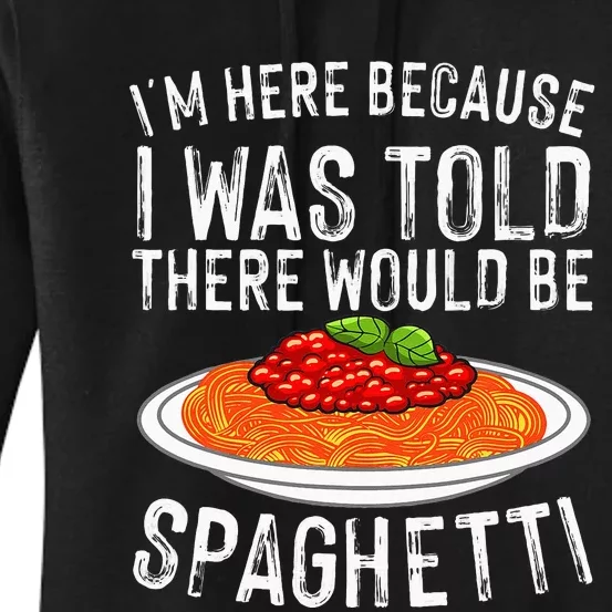 Cute Spaghetti Design For Men Women Spaghetti Pasta Lovers Women's Pullover Hoodie