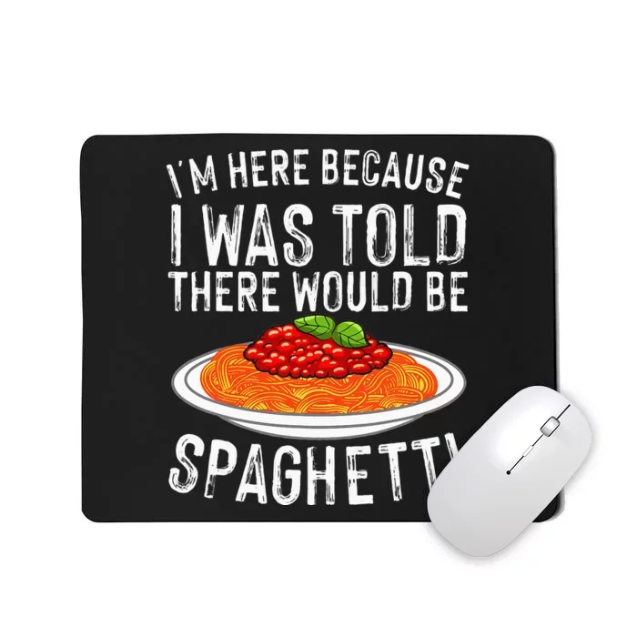 Cute Spaghetti Design For Men Women Spaghetti Pasta Lovers Mousepad