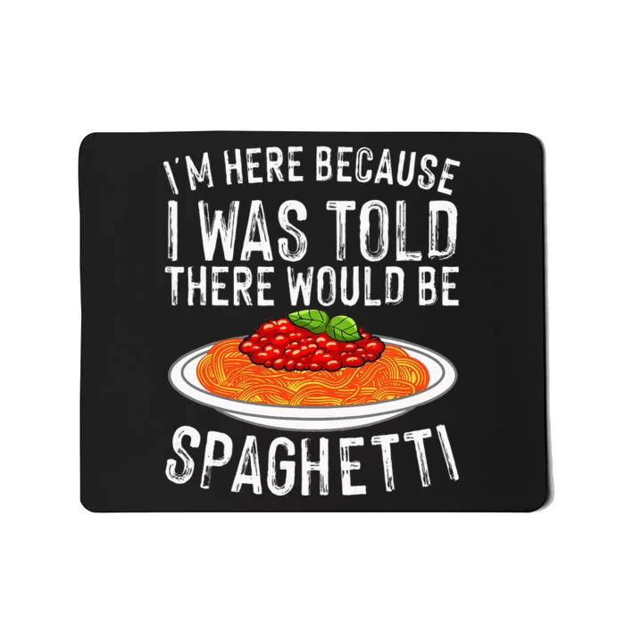 Cute Spaghetti Design For Men Women Spaghetti Pasta Lovers Mousepad