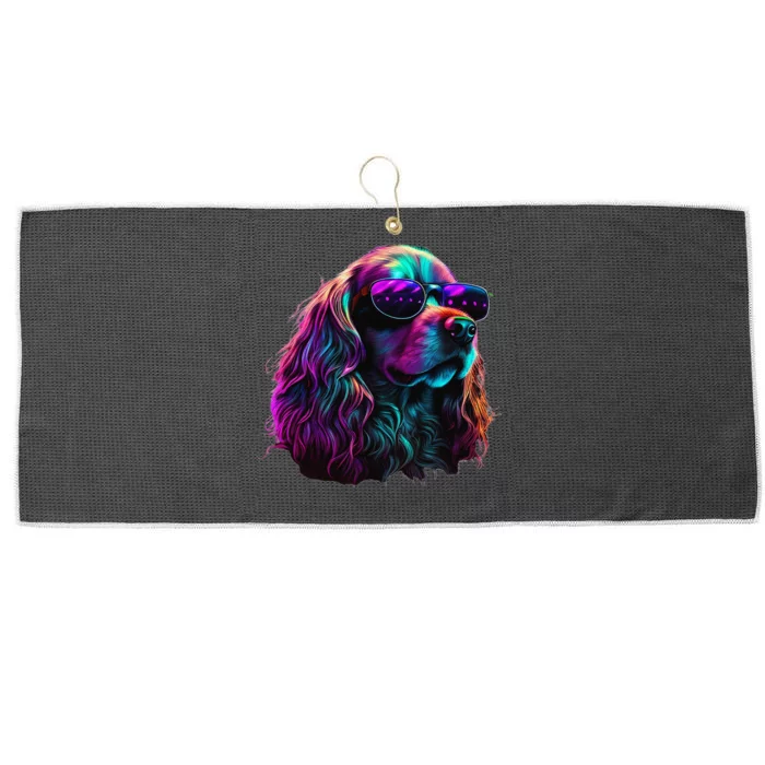 Cocker Spaniel Dogs Cocker Spaniels funny dog Large Microfiber Waffle Golf Towel