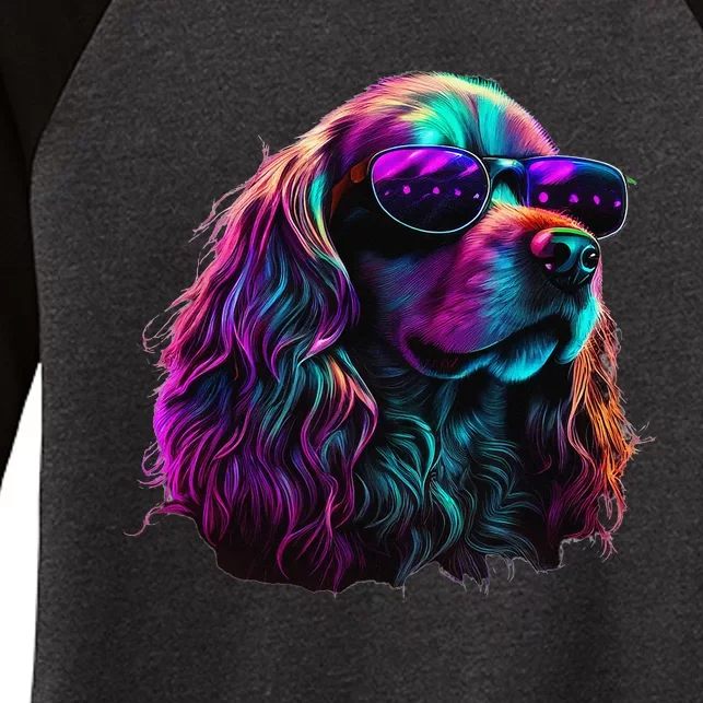 Cocker Spaniel Dogs Cocker Spaniels funny dog Women's Tri-Blend 3/4-Sleeve Raglan Shirt