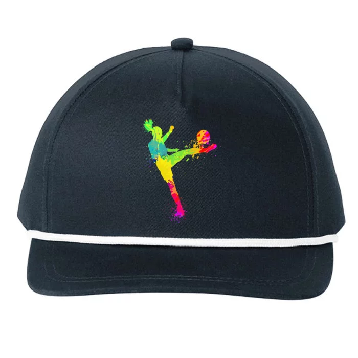 Cool Soccer Design For Women Soccer Player Snapback Five-Panel Rope Hat