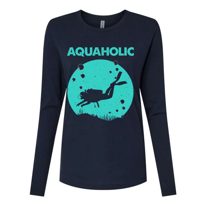 Cool Scuba Diving Themed Design For Scuba Dive Womens Cotton Relaxed Long Sleeve T-Shirt