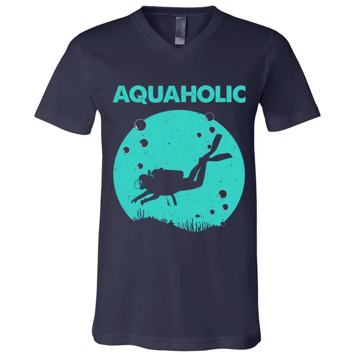 Cool Scuba Diving Themed Design For Scuba Dive V-Neck T-Shirt