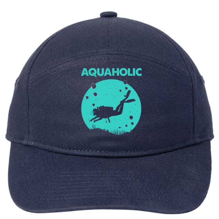 Cool Scuba Diving Themed Design For Scuba Dive 7-Panel Snapback Hat