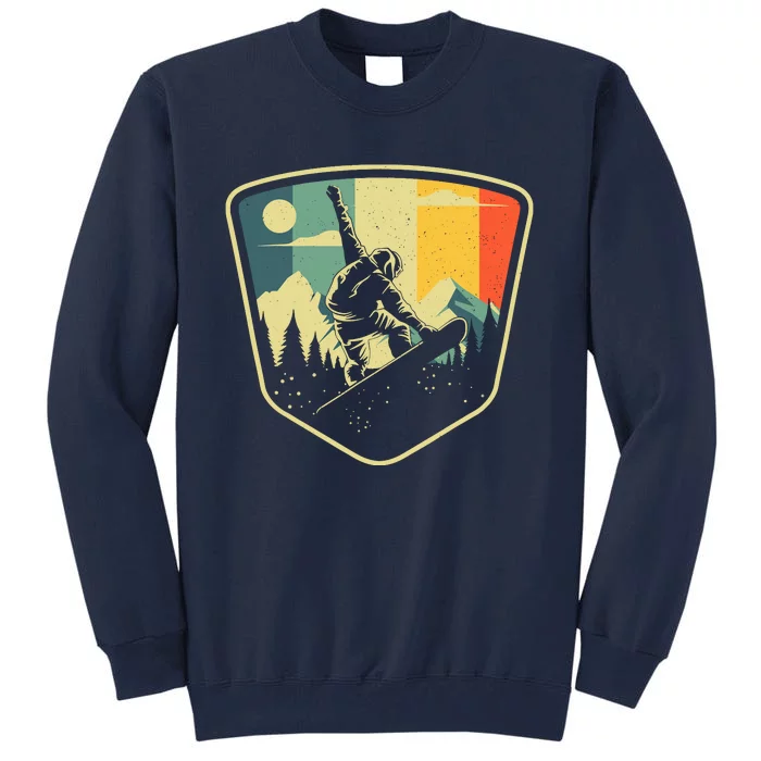 Cool Snowboarding Design For Vintage Snowboarder Tall Sweatshirt