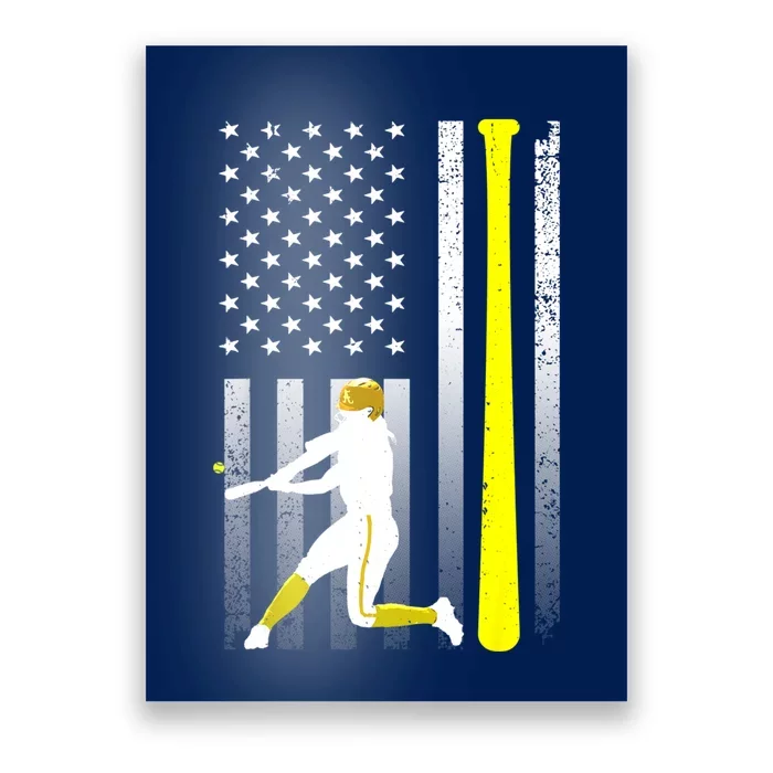 Cool Softball Design For Women Girls Softball Player Sports Poster