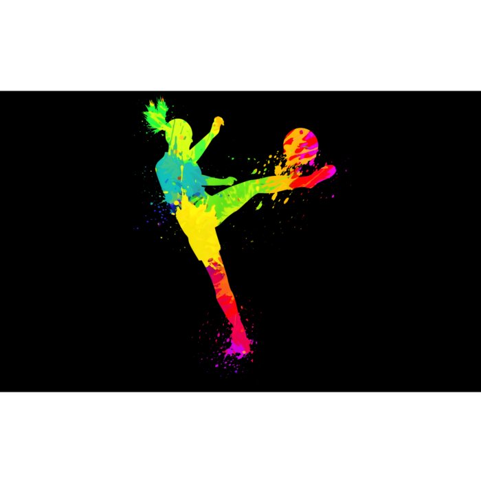 Cool Colorful Soccer Girl Soccer Player Bumper Sticker