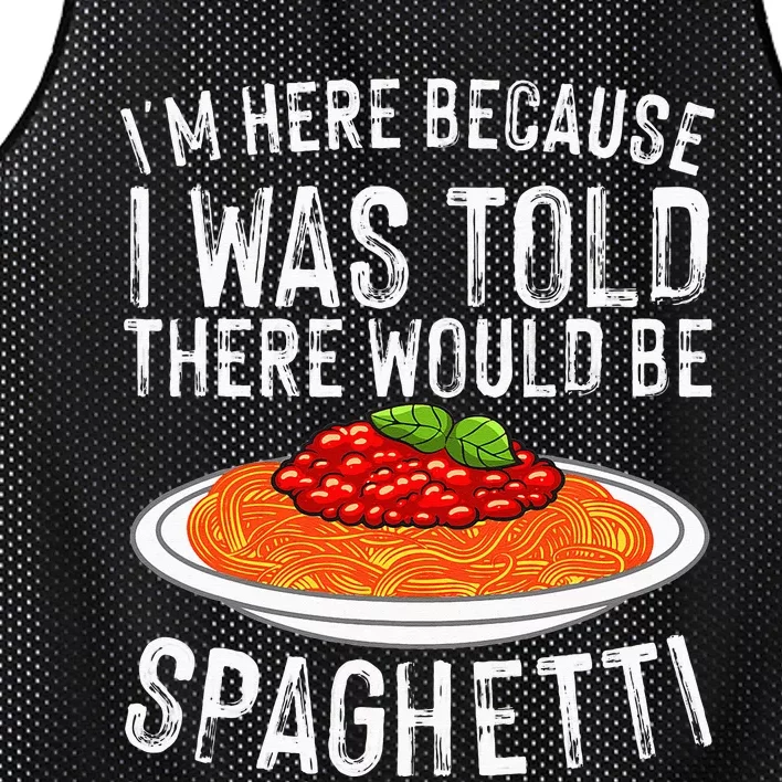 Cute Spaghetti Design For Men Women Spaghetti Pasta Lovers Mesh Reversible Basketball Jersey Tank