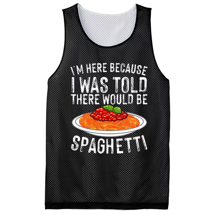 Cute Spaghetti Design For Men Women Spaghetti Pasta Lovers Mesh Reversible Basketball Jersey Tank