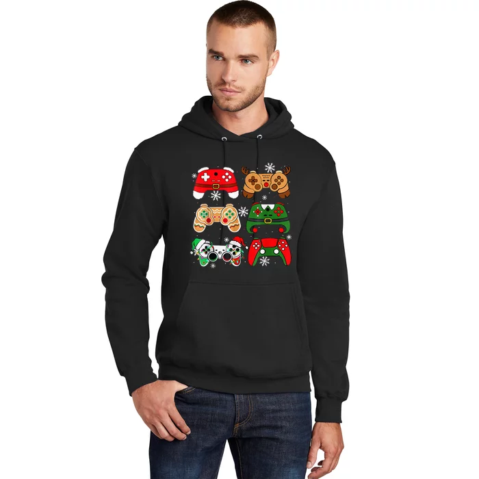 Christmas Santa Elf Gaming Controllers Gamer Hoodie