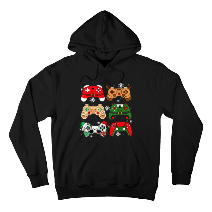 Christmas Santa Elf Gaming Controllers Gamer Hoodie