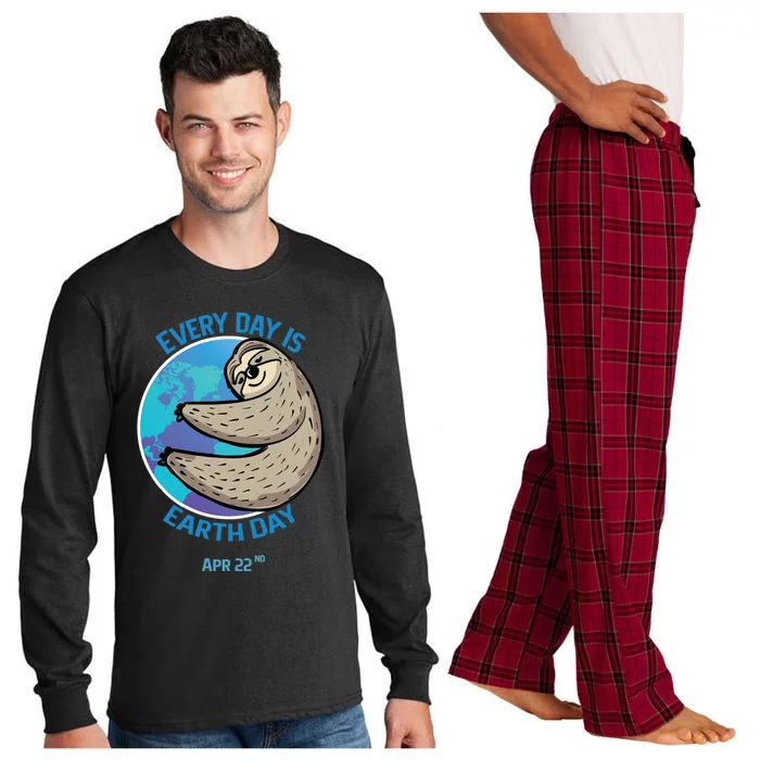 Cute Sloth Earth Day Everyday Is Earth Day Apr 22nd Gift Long Sleeve Pajama Set