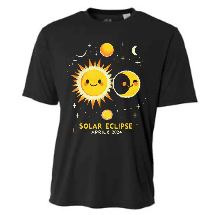 Cute Solar Eclipse April 8 2024 Event Gift Cooling Performance Crew T-Shirt