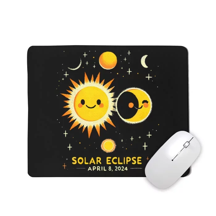 Cute Solar Eclipse April 8 2024 Event Gift Mousepad