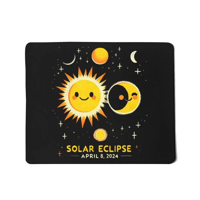 Cute Solar Eclipse April 8 2024 Event Gift Mousepad