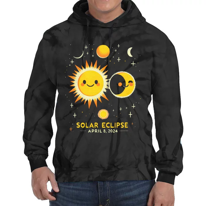 Cute Solar Eclipse April 8 2024 Event Gift Tie Dye Hoodie