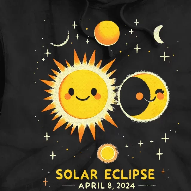 Cute Solar Eclipse April 8 2024 Event Gift Tie Dye Hoodie