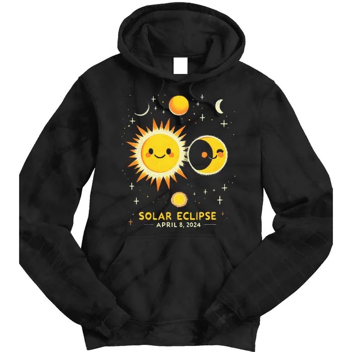 Cute Solar Eclipse April 8 2024 Event Gift Tie Dye Hoodie