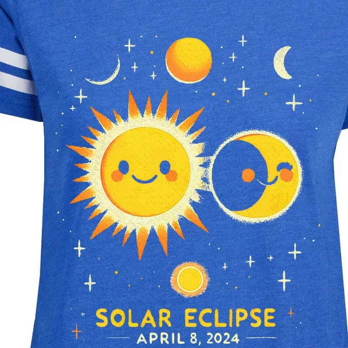 Cute Solar Eclipse April 8 2024 Event Gift Enza Ladies Jersey Football T-Shirt