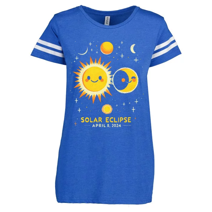 Cute Solar Eclipse April 8 2024 Event Gift Enza Ladies Jersey Football T-Shirt