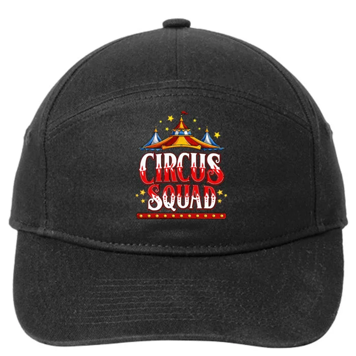 Circus Squad Event Carnival Staff Birthday Party Theme Show 7-Panel Snapback Hat