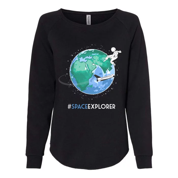 Cool Space Explorer Shuttle Astronaut Earth Cute Gift Womens California Wash Sweatshirt