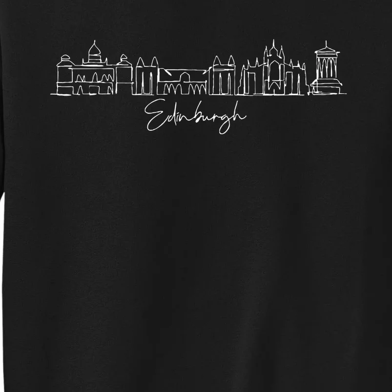 City Skyline Edinburgh Scotland Tall Sweatshirt