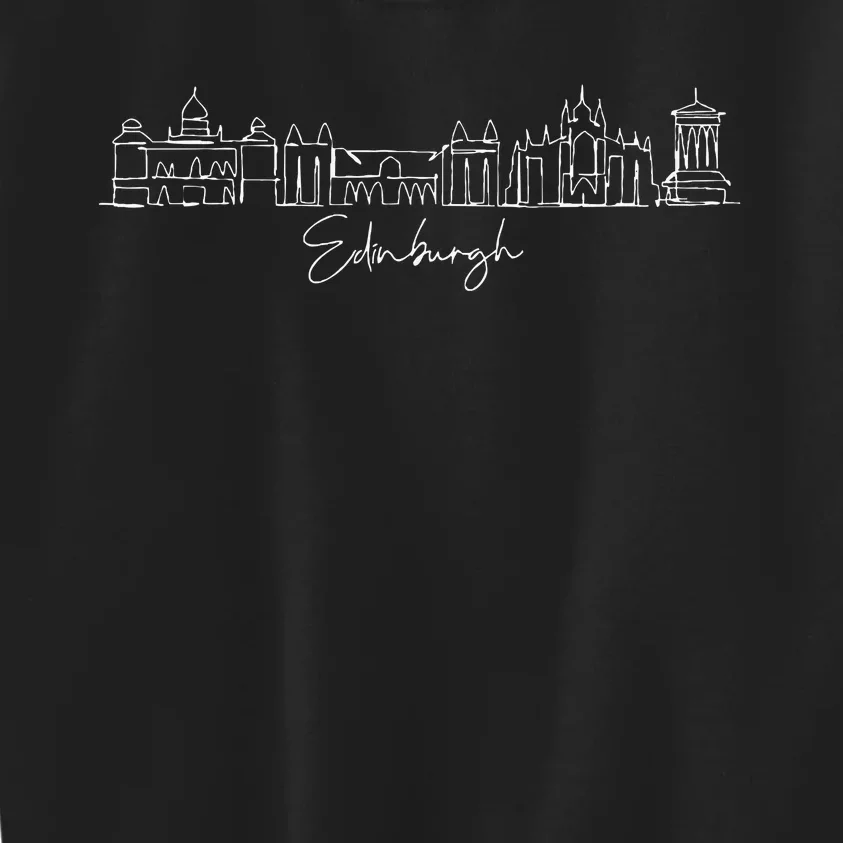 City Skyline Edinburgh Scotland Kids Sweatshirt