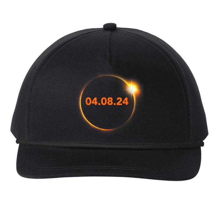 Cool Solar Eclipse 2024 Snapback Five-Panel Rope Hat