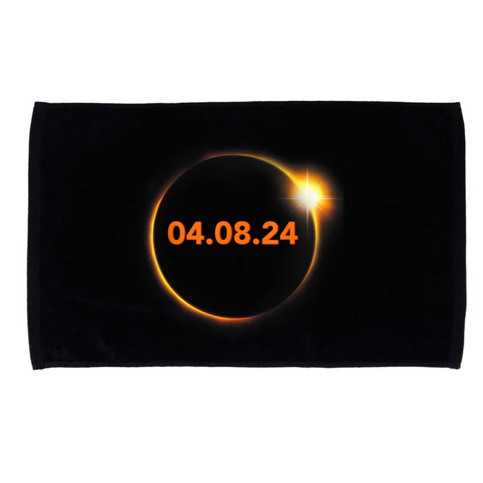 Cool Solar Eclipse 2024 Microfiber Hand Towel