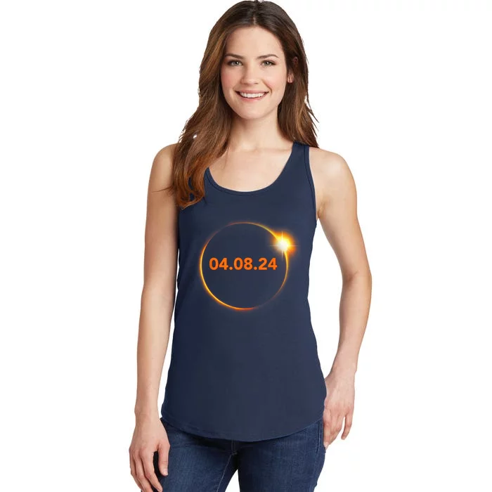 Cool Solar Eclipse 2024 Ladies Essential Tank