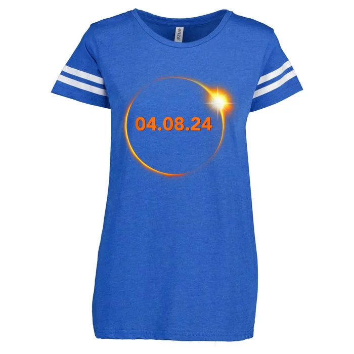 Cool Solar Eclipse 2024 Enza Ladies Jersey Football T-Shirt