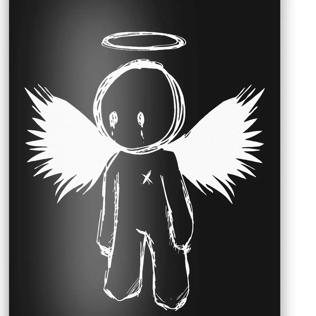 Cute Sad Emo Angel Poster