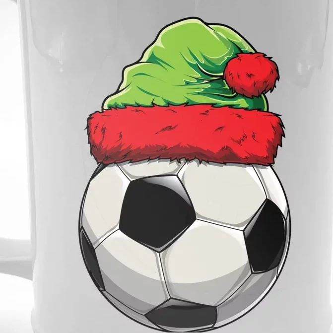 Christmas Santa's Elf Soccer Football Themecool Gift Xcool Giftmas Costume Gift Front & Back Beer Stein