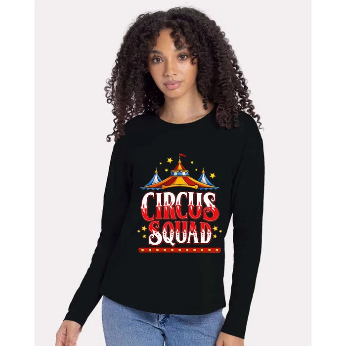 Circus Squad Event Carnival Staff Birthday Party Theme Show Womens Cotton Relaxed Long Sleeve T-Shirt