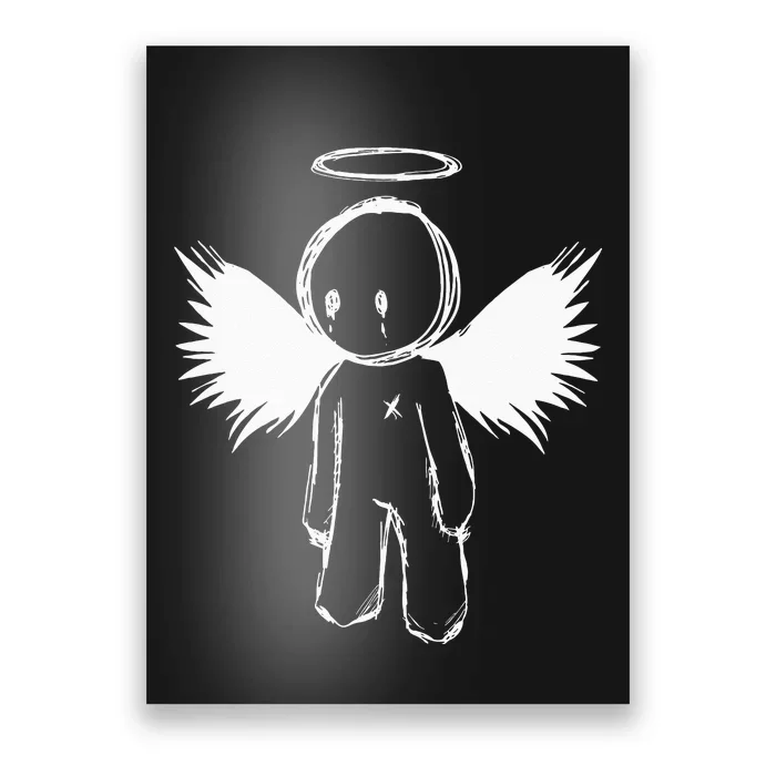 Cute Sad Emo Angel Poster