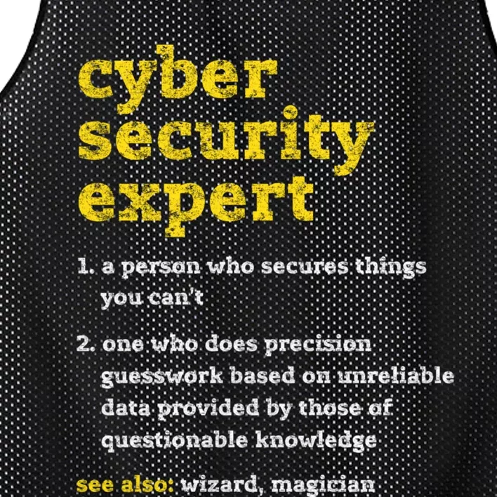 Cyber Security Expert Definition Distressed Computer Geek Gift Mesh Reversible Basketball Jersey Tank