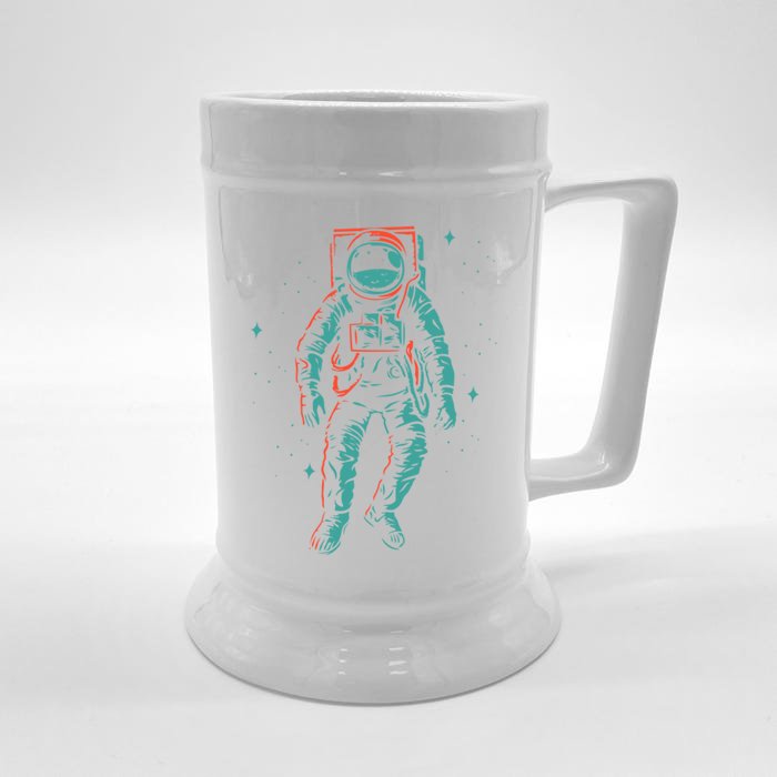 Cool Space Explorer Shuttle Astronaut Earth Cute Gift Front & Back Beer Stein