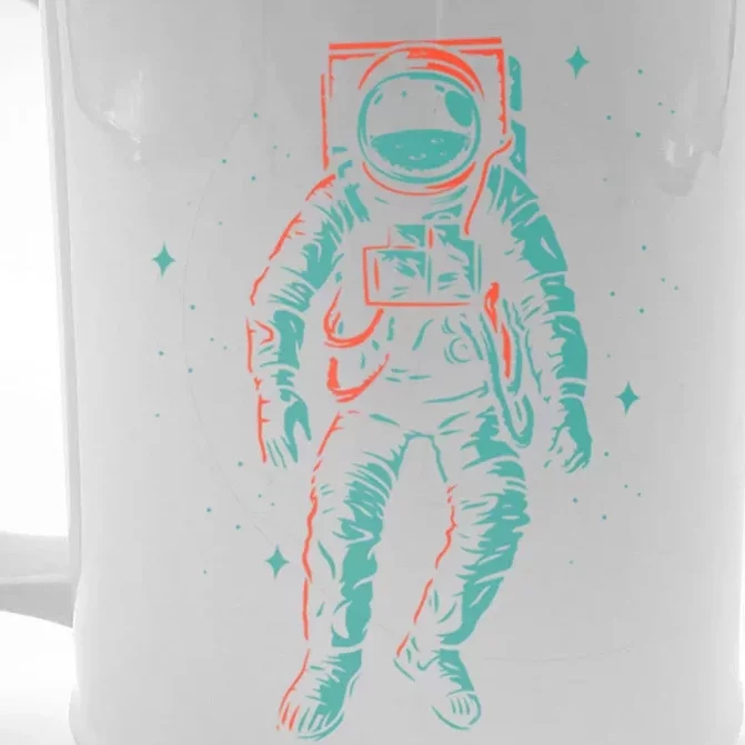 Cool Space Explorer Shuttle Astronaut Earth Cute Gift Front & Back Beer Stein