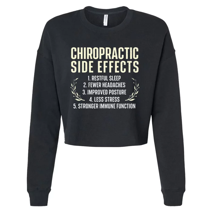 Chiropractic Side Effects Chiropractor Physical Therapist Cropped Pullover Crew