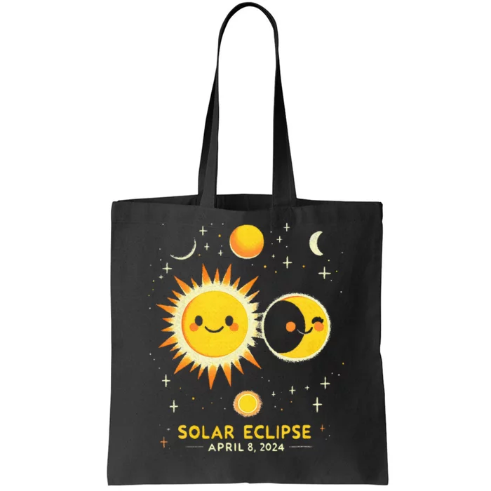 Cute Solar Eclipse April 8 2024 Tote Bag