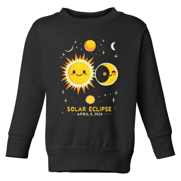 Cute Solar Eclipse April 8 2024 Toddler Sweatshirt