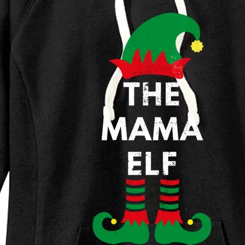 Christmas Santa Elves The Mama Elf Matching Family Gift Women's Fleece Hoodie