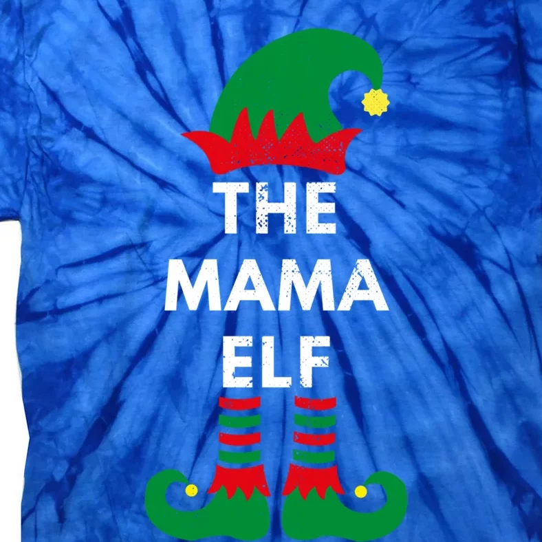 Christmas Santa Elves The Mama Elf Matching Family Gift Tie-Dye T-Shirt