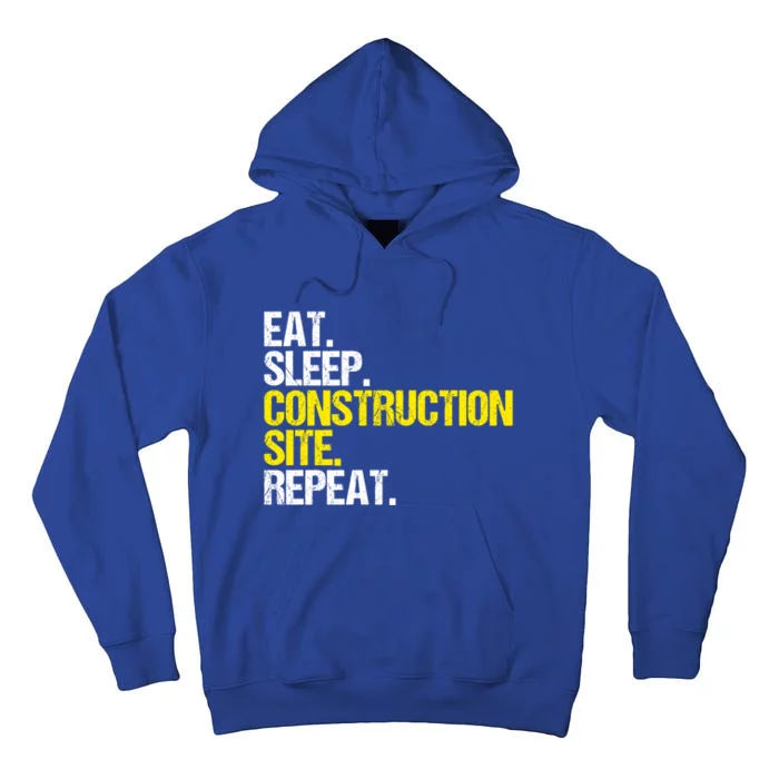 Construction Site Eat Sleep Construction Worker Gift Tall Hoodie