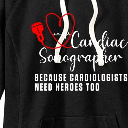 Cardiac Sonographer Echo Tech Learn Rdcs Gift Women's Fleece Hoodie