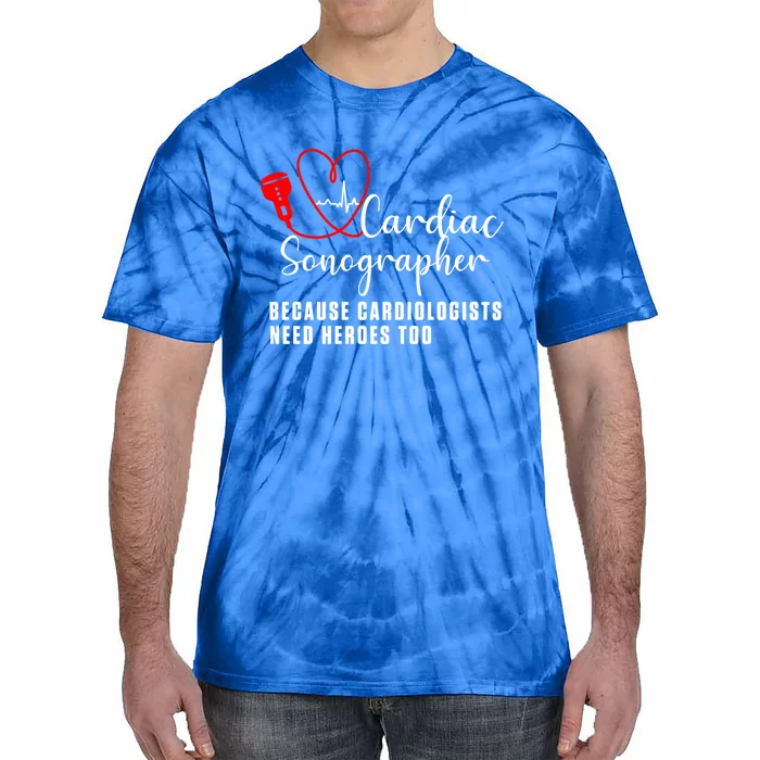 Cardiac Sonographer Echo Tech Learn Rdcs Gift Tie-Dye T-Shirt